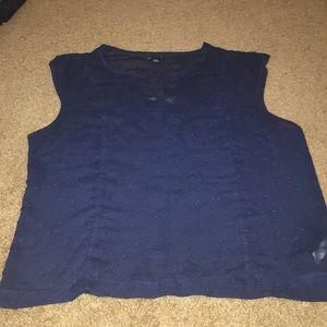 Sheer Navy Blue Blouse